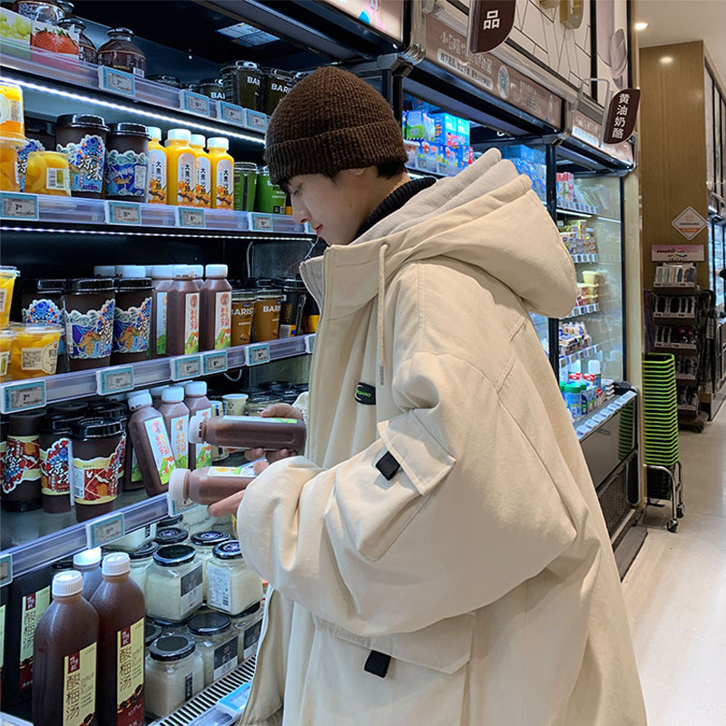 Ropa de trabajo abrigo de algodón acolchado abrigo de los hombres de estilo coreano de moda Otoño e Invierno engrosado abrigo de algodón acolchado invierno suelta moda juvenil casual Chaqueta de algodón acolchado