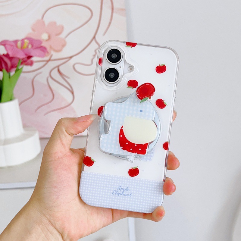 Soporte magnético a cuadros azul manzana elefante BBL