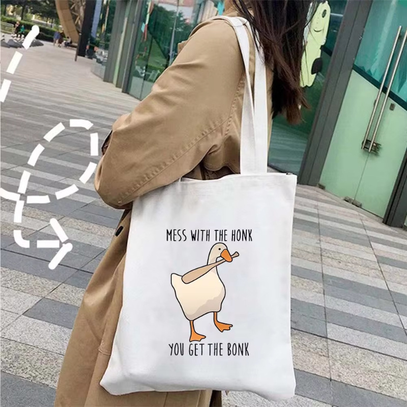 cute fashionable cartoon linen bag