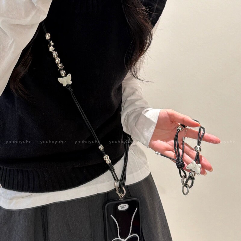 Travel companion~Korean-style butterfly crossbody portable phone chain for women, designed to prevent loss and drops during travel Travel companion~Korean-style butterfly crossbody portable phone chain for women, designed to prevent loss and drops during travel