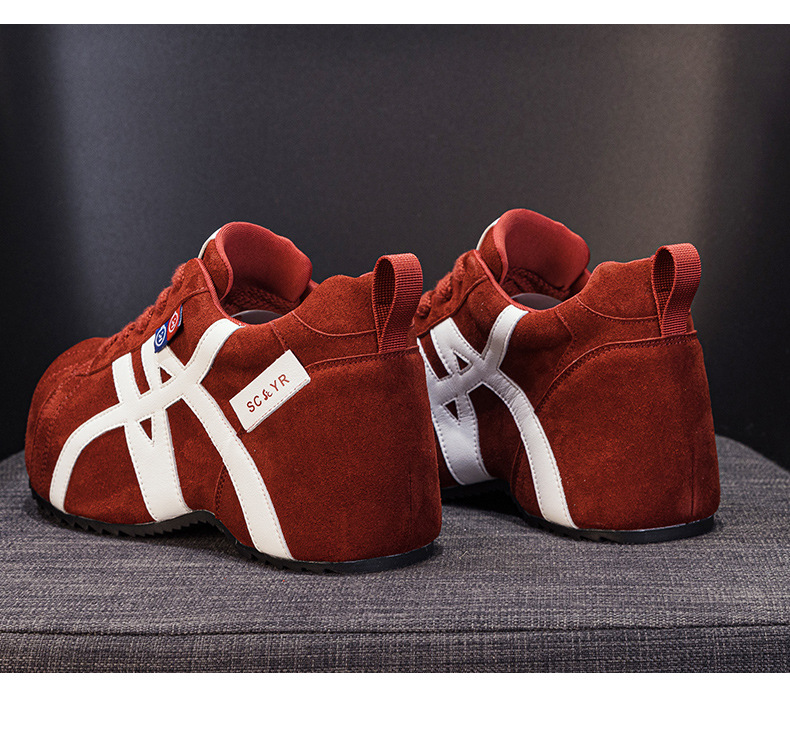 Giày sneaker nữ chunky đế dày phong cách Birkenstock mũi to, thời trang retro Mỹ, tăng chiều cao — M2982 li đơn màu vàng, M2982-1 màu nâu cộng với nhung, M2982-1 màu xám nhung, M2982 lớp lót đơn màu xám chi tiết 31