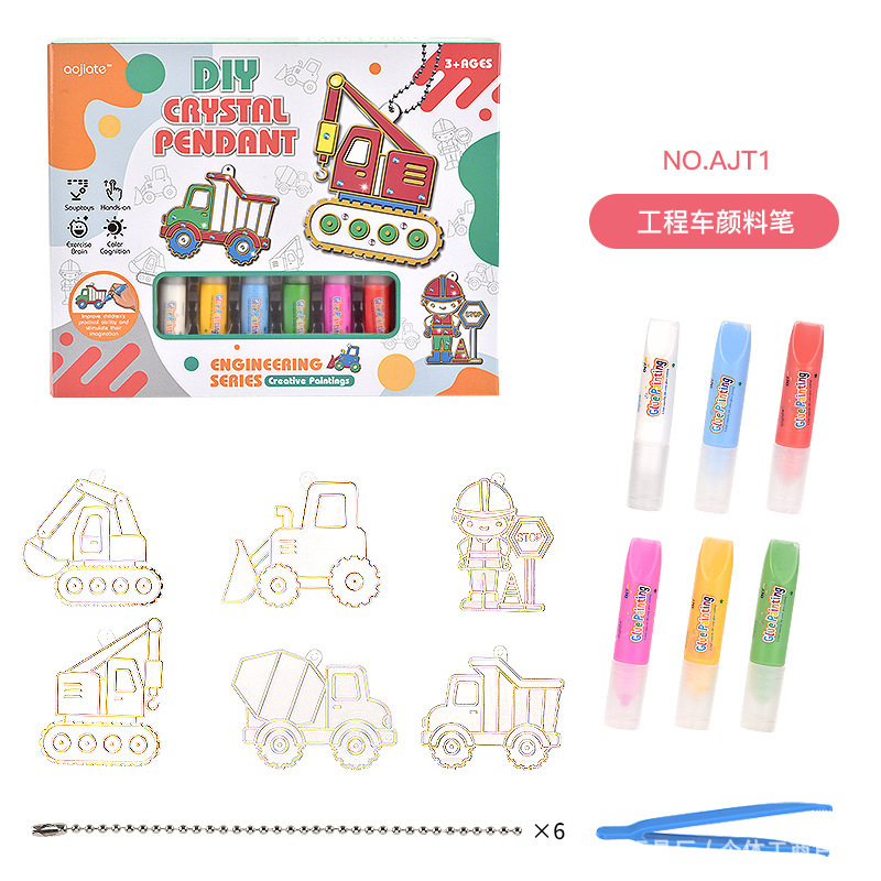 Colgante de Pintura de Gel DIY Plástico Graffiti para Niños image 8
