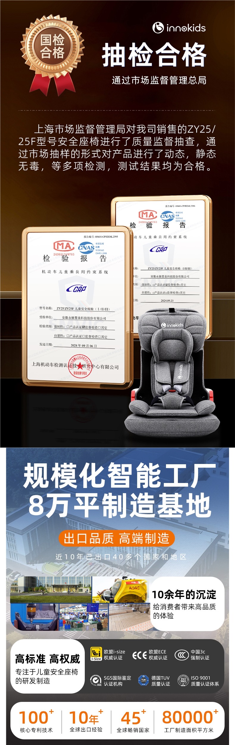Innokids Car Kids Safety Seat 9 Months to 12 Years Old Baby Car Seat Simple and Portable