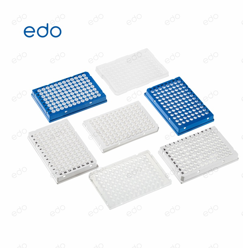 EDO  1352020 96孔板透明黑字无裙边0.1mLPCR板 实验室生物耗材