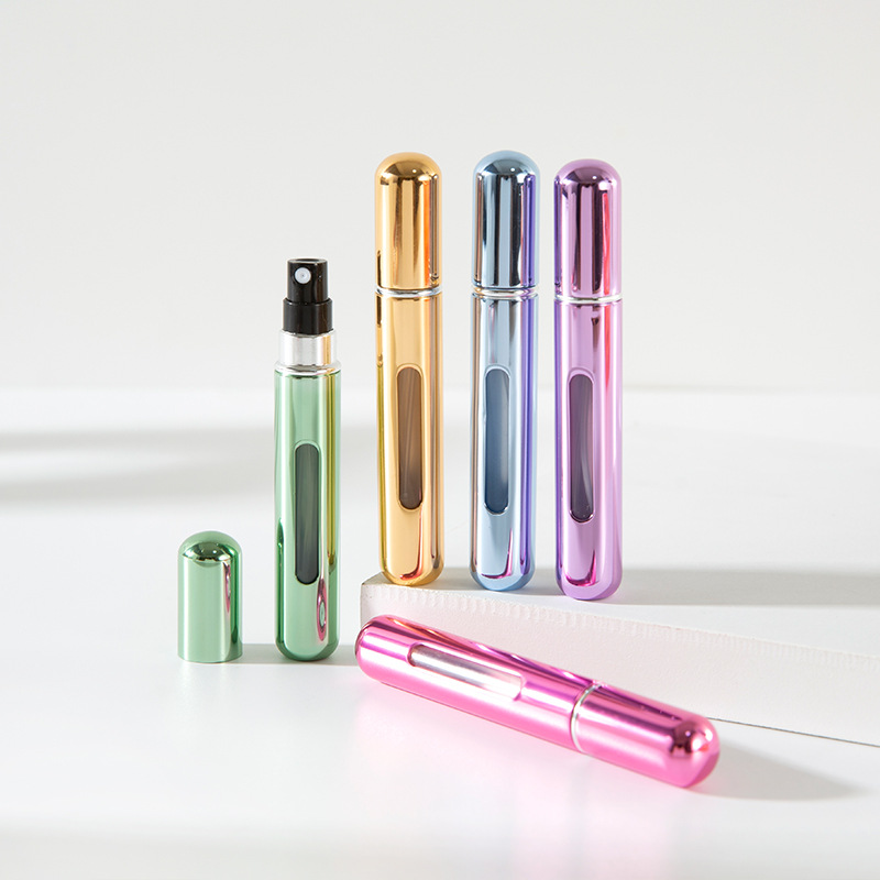 现货8ML底部充喷雾香水瓶铝制香水樽底部按压直充香水分装瓶16E18