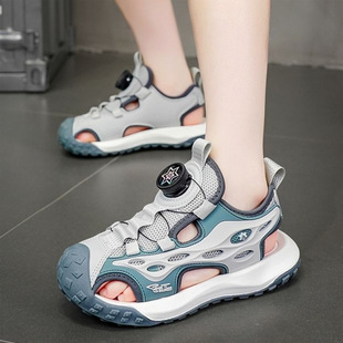 [Shop selling] sandals boys summer 2024 new soft-soled sports beach shoes children's shoes non-slip cool