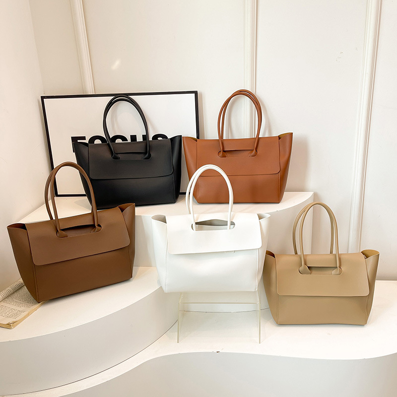 2024 Donna Nuovo Lare Capacità Alta Qualità Texture Semplice Tempo Libero Colore Solido PU Versatile Trendy Portatile Ascellare_voghion.com