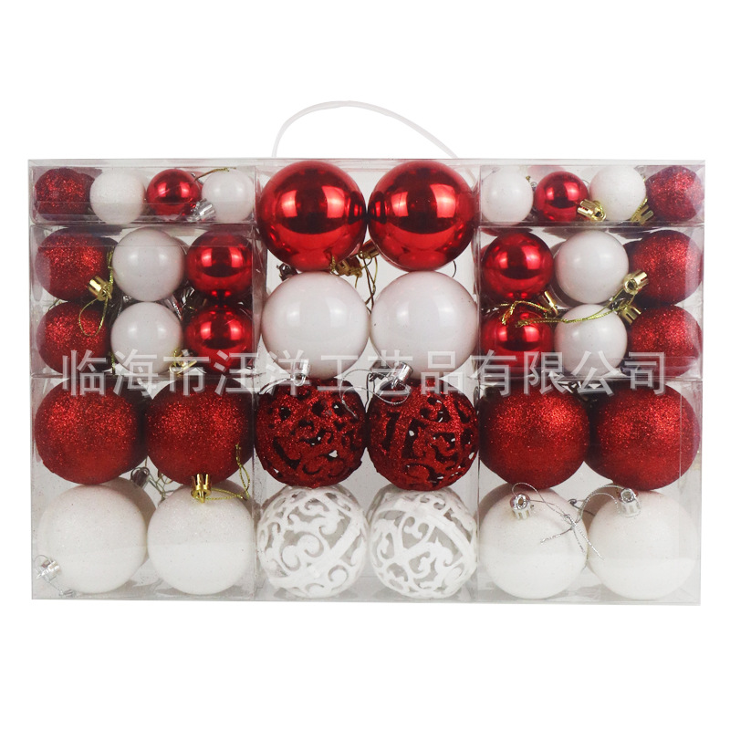 Ventas Directas de fábrica 3/4/6cm100pcs BOLA DE Navidad caja de regalo traje de galvanoplastia Bola de plástico hueco decoración de la Navidad