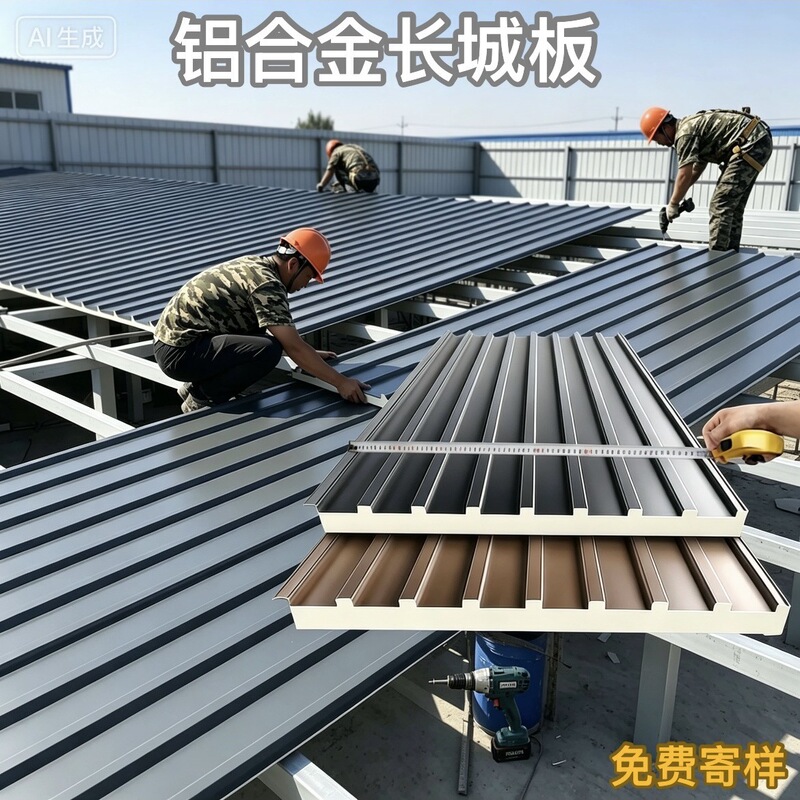 Aluminum alloy Great Wall panels, double-layer insulation and soundproofing aluminum tiles, sun protection pavilion, sunroom, canopy, self-built house roof tiles Aluminum alloy Great Wall panels, double-layer insulation and soundproofing aluminum tiles, sun protection pavilion, sunroom, canopy, self-built house roof tiles