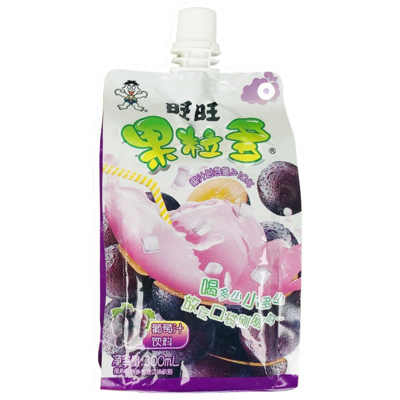 旺旺 [果粒多葡萄味蜜桃味香橙味饮料300mlx5包l椰果饮料果粒多]