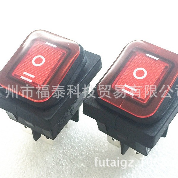 供应RLEIL牌子RL2(P)防水船型开关红灯三档 KCD4防水船形开关IP65