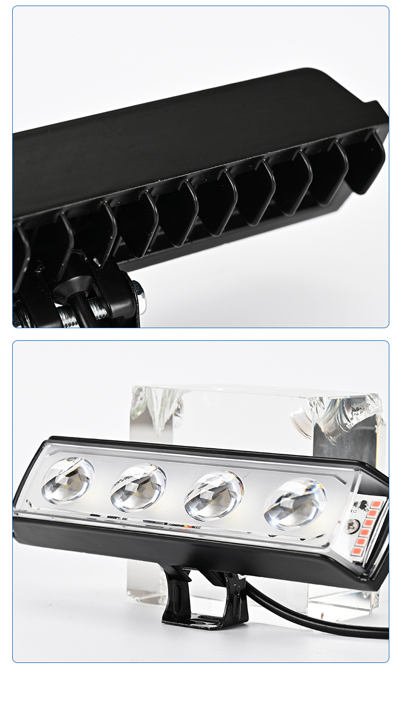Motorcycle LED Headlight, Electric Vehicle High/Low Beam Spotlight
