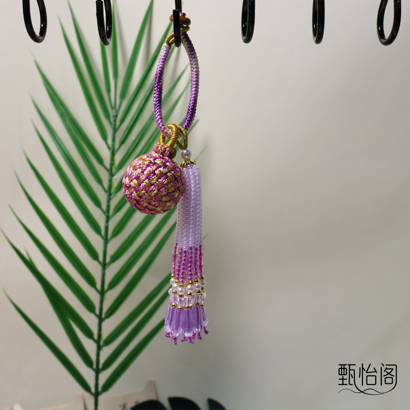 新款手工编织有球必应转运球包挂饰品挂件包挂流苏DIY时尚潮流|undefined