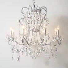 创意美式乡村法式田园水晶吊灯客厅餐厅卧室衣帽间走廊服装店灯具