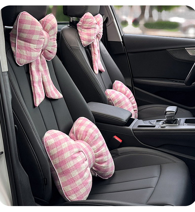 Blue Rain Car Headrest Neck Pillow Cute Car Seat Lumbar Support Cushion Driver Car Decoration Lumbar Support