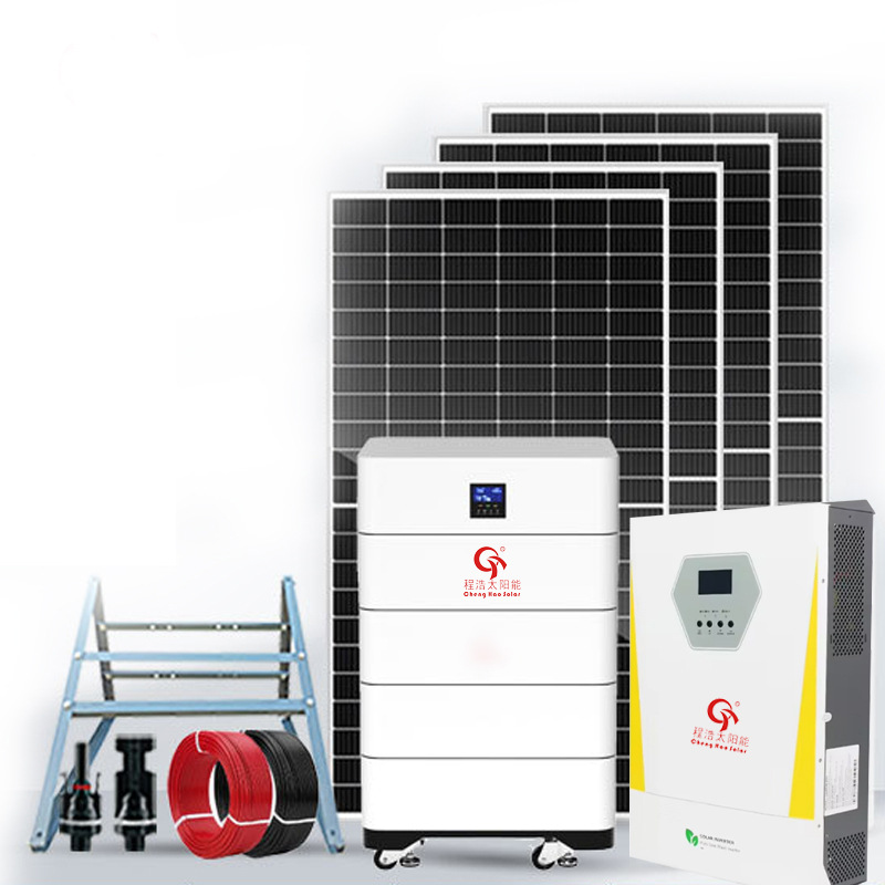 太阳能离网发电储能系统单晶太阳能电池板400W光伏供电系统