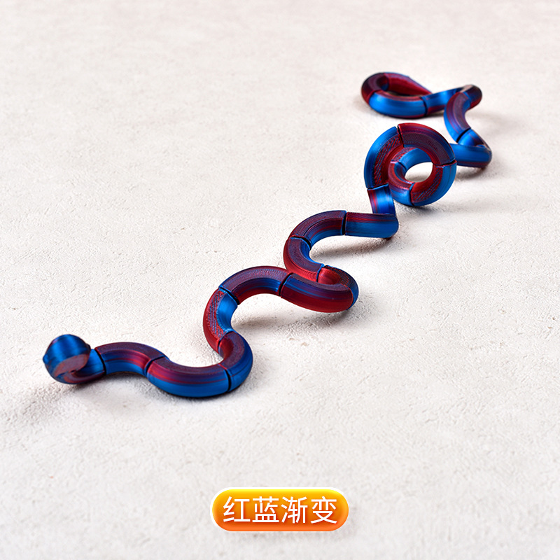 Venta caliente estilo transfronterizo 3d impresión juguete serpiente impresión decoración 3d impresión modelo de serpiente