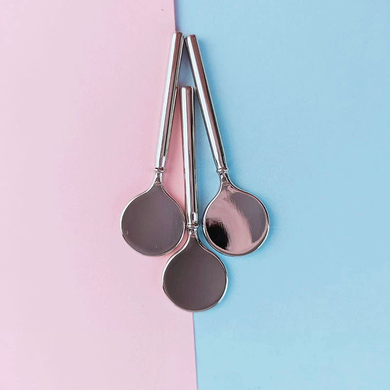 Новая мини-металлическая ракетка с круглой головкой типа Высококачественная маска для лица крем для глаз Мороженое ложка для мороженого красота палочка ложка