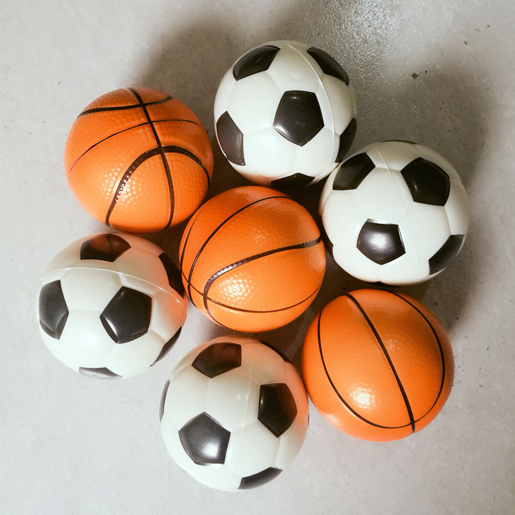 PU实心海绵发泡球蓝球足球三色球发泡球成人减压球儿童玩具球