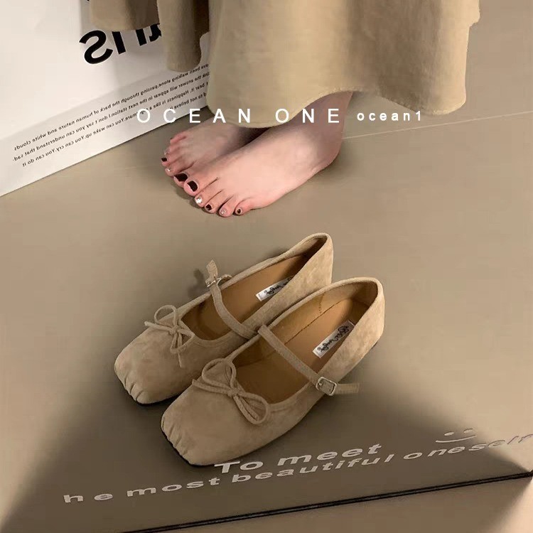 Summer black Mary Jane shoes flat