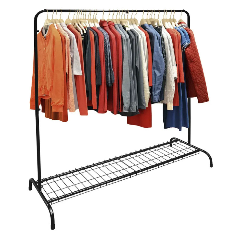 Meikeduo Cross - Border engrosamiento de perchas de aterrizaje estantes de estantes de ropa colgantes móviles de malla de hierro estantes de ropa de acero al carbono image 6
