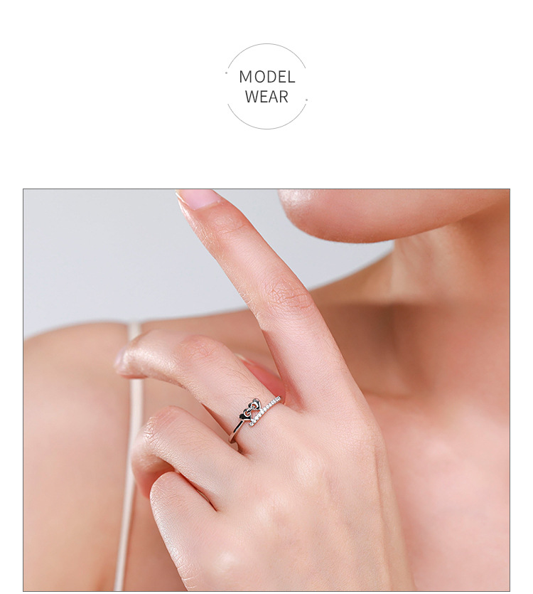 Rings Classification 5, 7, 9 Ring Size 1 Piece Quantity 925 Sterling Silver Zircon Heart Shape Rings