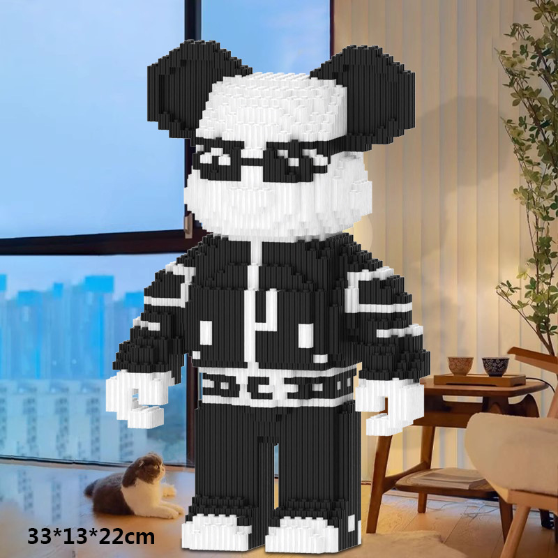 Nuevo oso de bloques de construcción de gran tamaño de 50cm compatible con bloques de construcción de Lego juguete de pellets ensamblado niño regalo de cumpleaños para niña