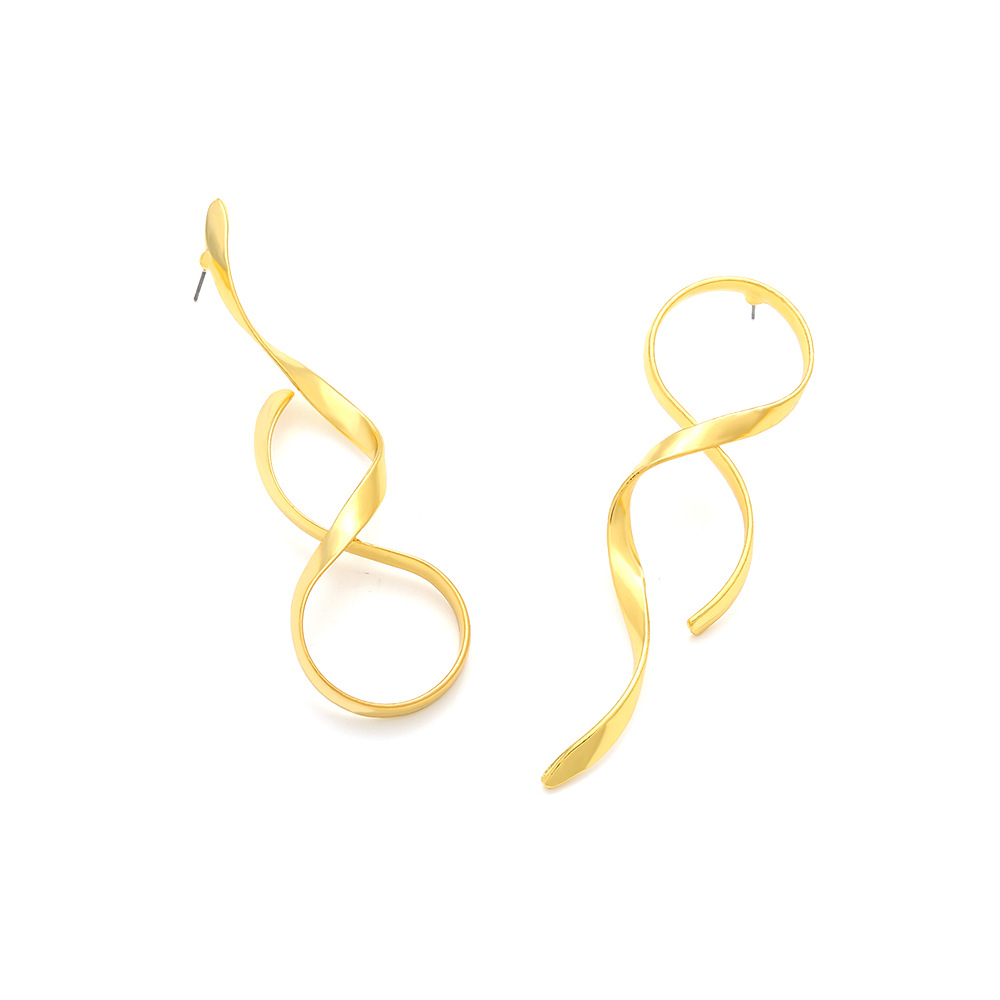 Geometric Pattern 1 Pair Casual Simple Style Geometric Asymmetrical Plating Alloy Ear Studs