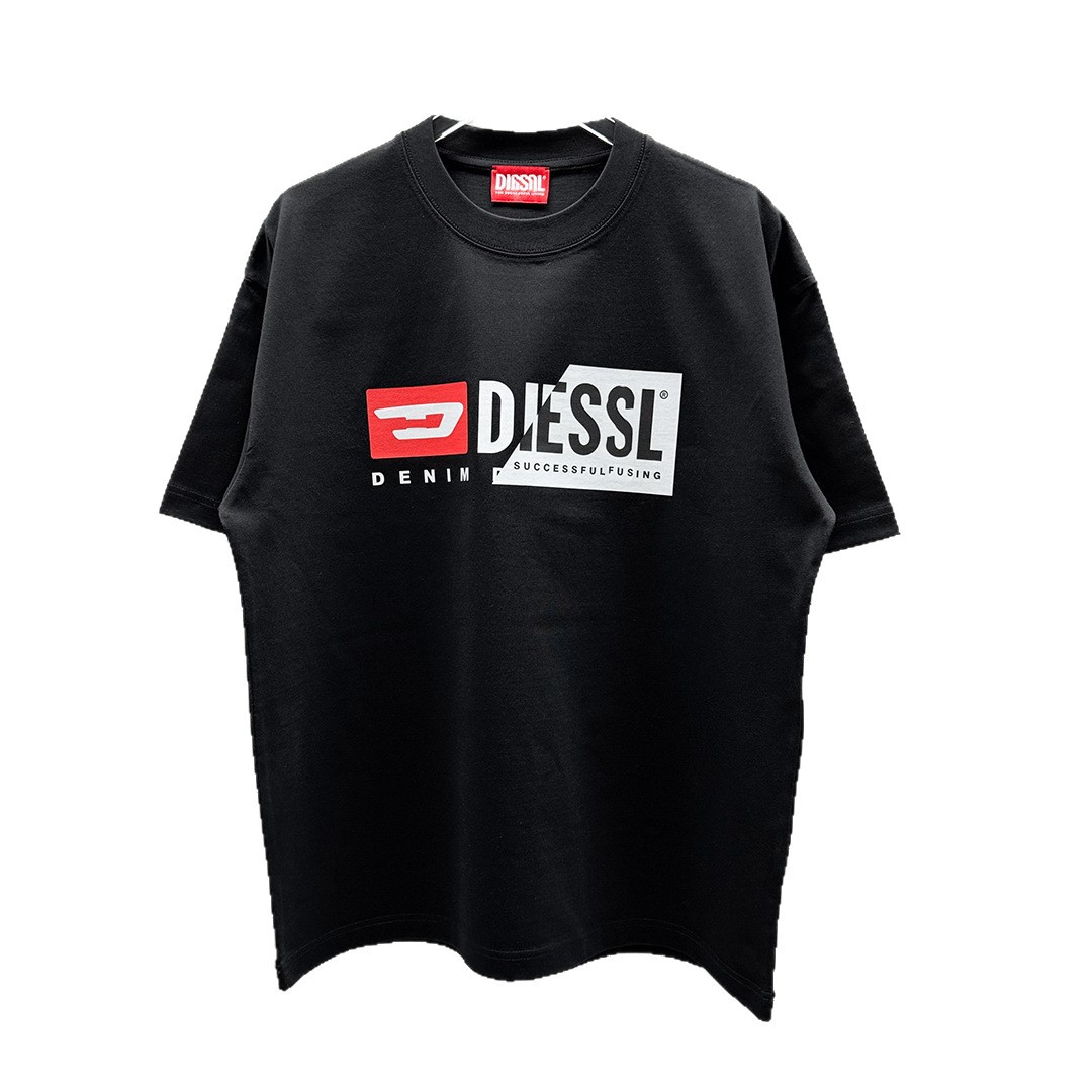 Diesel T-shirt Logo Print Black