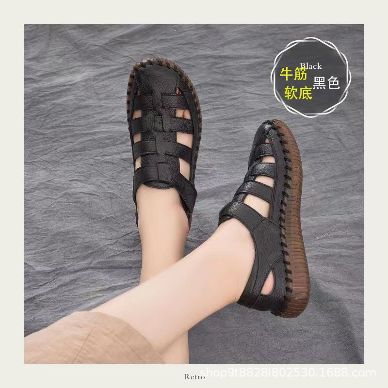Comercio exterior transfronterizo de alta calidad al por mayor de tamaño grande suela de costura hecha a mano zapatos de mujer al aire libre casual zapatos frescos