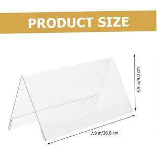 Acrylic Transparent V-Shaped Wedding Table Tent Stand Suitable for Display Reception Position Card Table Number Card Menu Card