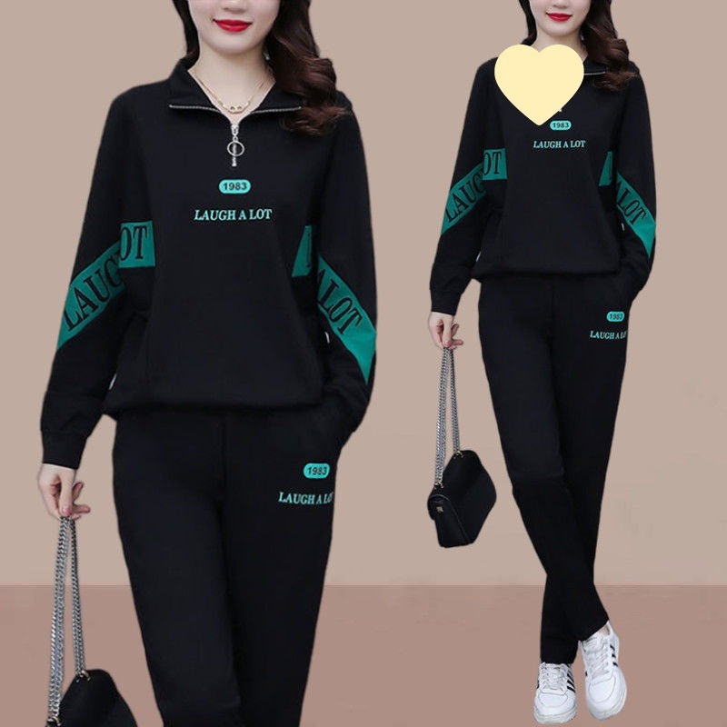 显瘦潮新款两件套运动套装女春秋大码韩版休闲季气质时尚宽松百搭|undefined