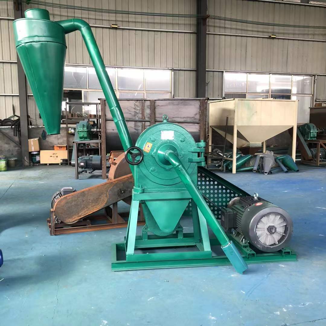 自吸式麸皮粮食粉碎机加宽铸铁稻谷壳粉碎机盐块粉碎机粮食造粒机