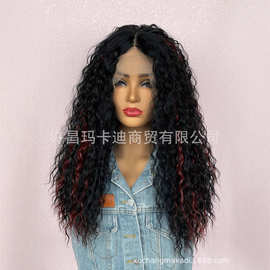 13*4*1T型前蕾丝假发 欧美跨境假发女小卷发全头套式自然蓬松假发