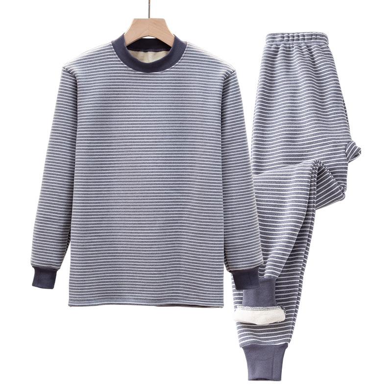 Ropa interior térmica para niños traje forrado de lana engrosada para niñas de ropa interior térmica de terciopelo medio y grandes niños ropa de otoño para niños pantalones largos conjunto