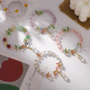 Cute fresh crystal, beaded bracelet, chain, simple and elegant design