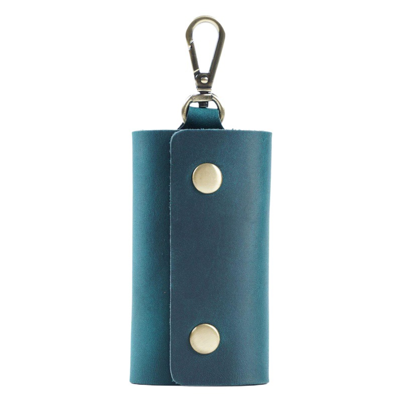 Patriotic Cow Key Bag Genuine Leather Retro Handmade Cowhide Men's Waist Hanging Tower Buckle Car Multifunctional Home Lock Bag