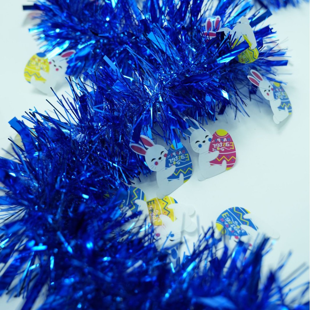 Conejo transfronterizo de Pascua colgante de lana decoración de fiestas de color de dibujo de flores escenas de decoración props