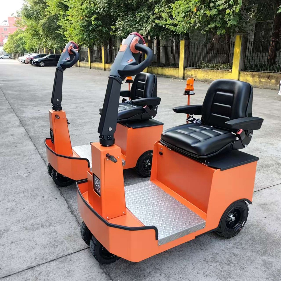 Electric Tow Tractor Seat Driving