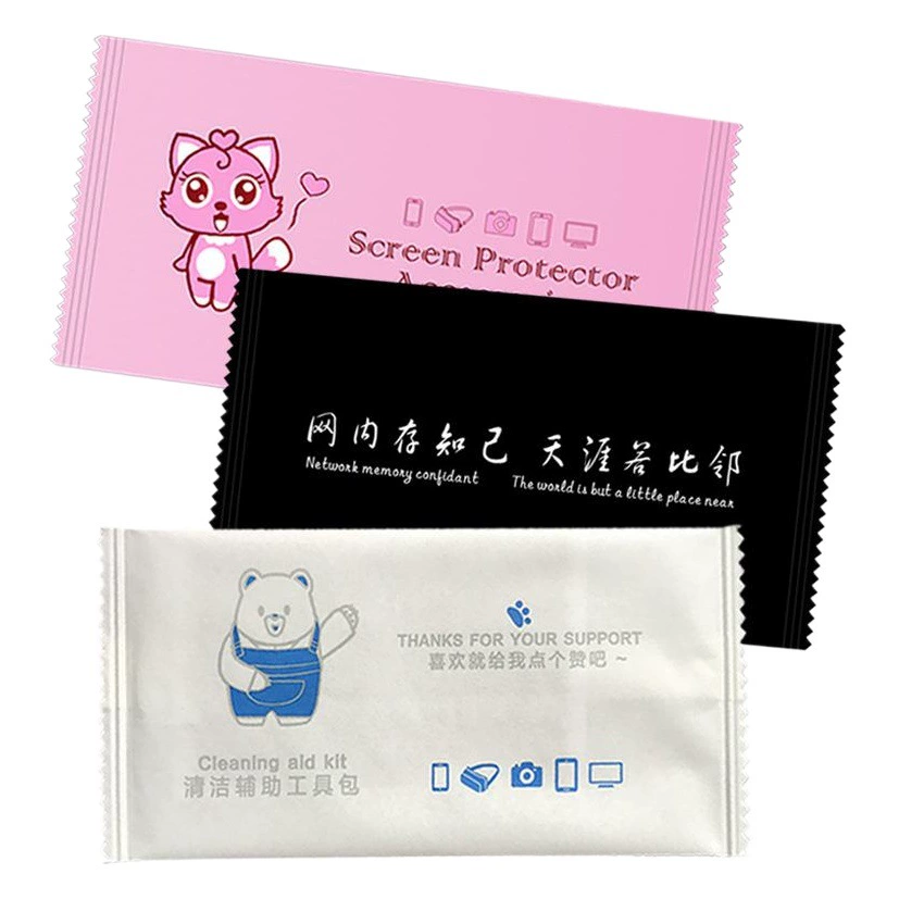 Набор пленок из трех частей мобильного телефона закаленная пленка мешок для алкоголя чистящий костюм на заказ производители вспомогательных сумок для удаления пыли