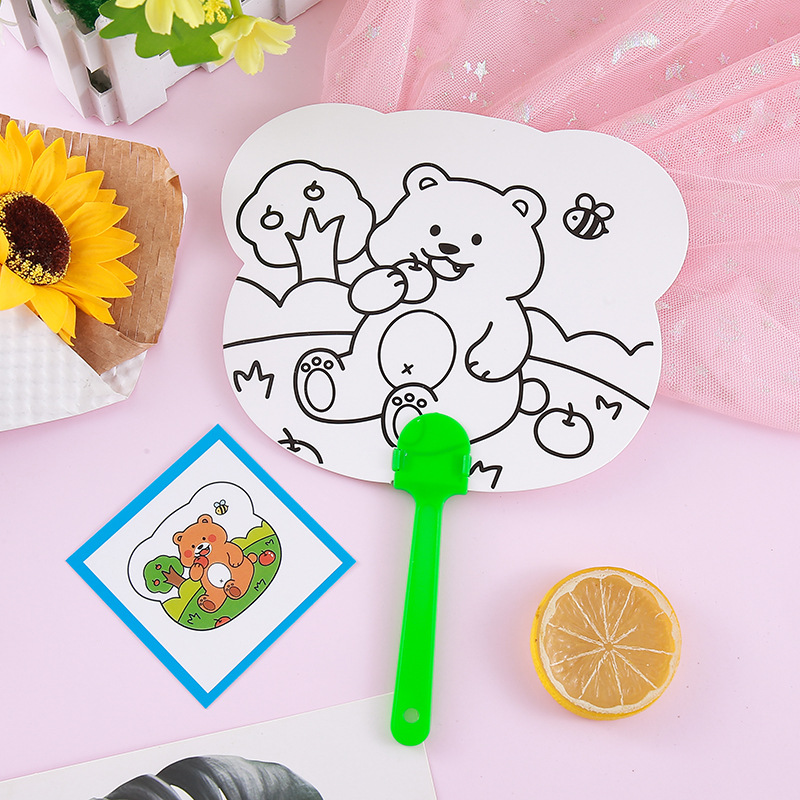 Abanico de graffiti de bricolaje de dibujos animados para niños