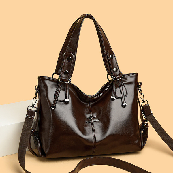 New retro popular tote bag for women 2024 autumn and winter fashionable personalized handbag casual crossbody large bag versatile