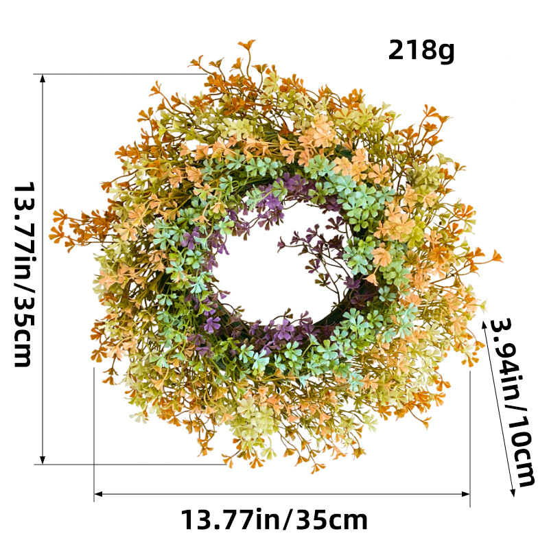 Transfronterizo nueva primavera de plástico pequeña flor guirnalda puerta colgante simulación Wildflower puerta del hogar sala de estar decoraciones