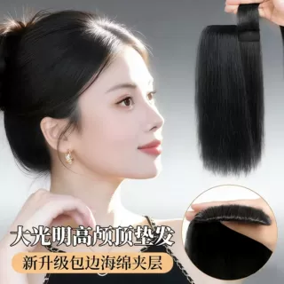 高颅顶假发片女增发量垫发根海绵垫发片两侧增厚隐形无痕头顶补发
