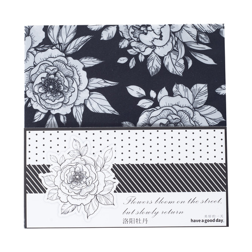 Beautiful Day Material Paper Ink Blossom Series Plant Handbook DIY Material Decoration Base 10 sheets 8 styles