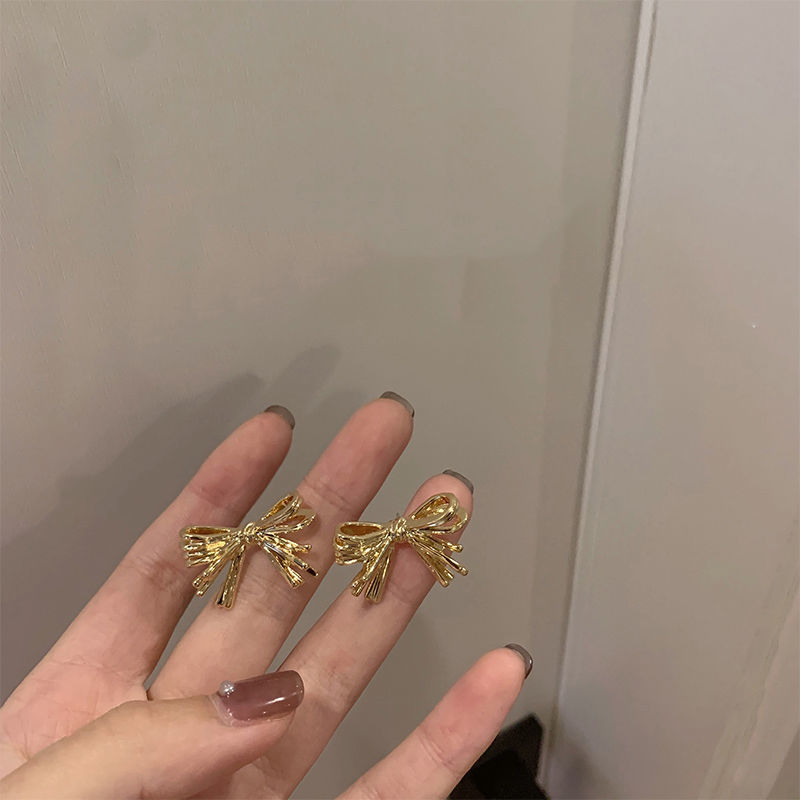 Bow Knot Pattern Bow Knot Plating Alloy No Inlaid Earrings Ear Studs
