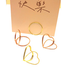 Dual-circle shaped clip, cute cartoon bookmark, creative office supplies, name card holder, student stationery, paper clip