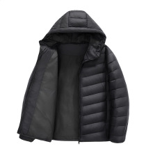 连帽轻薄羽绒服男女款秋冬季情侣款时尚二开国标50绒鸭绒保暖外套