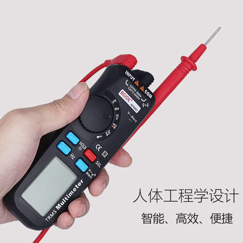 BSIDE ADM92真有效值自动量程电压电流电阻零火线NCV电容万用表