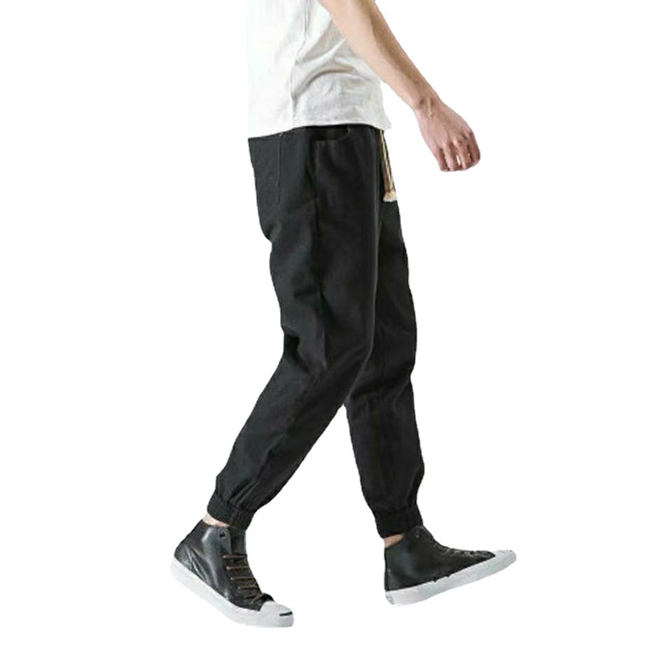 Primavera y otoño pantalones de trabajo de hombre japoneses de estilo casual, estudiantes de estilo coreano, marca de moda Harun, pantalones de cierre delgados de color sólido